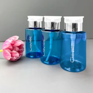 CLAVIER - Dozownik z Pompką Clavier, na płyny, cleaner, aceton -niebieski/ transparentny, 180 ml – 1 szt.