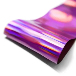 ELARTO - Folia transferowa do zdobienia paznokci Pink Holo 50cm