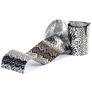 ELARTO - Folia transferowa do zdobienia paznokci Silver Snake Print 100cm