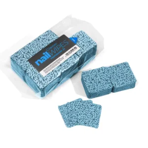 CLAVIER - Perforowane waciki do paznokci, bezpyłowe Clavier Nail Wipes – 600 szt., niebieskie