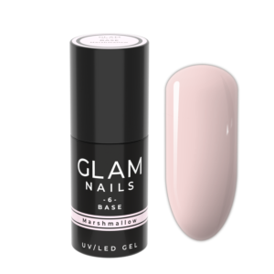 GLAM NAILS – Baza hybrydowa 6 Marshmallow 6ml