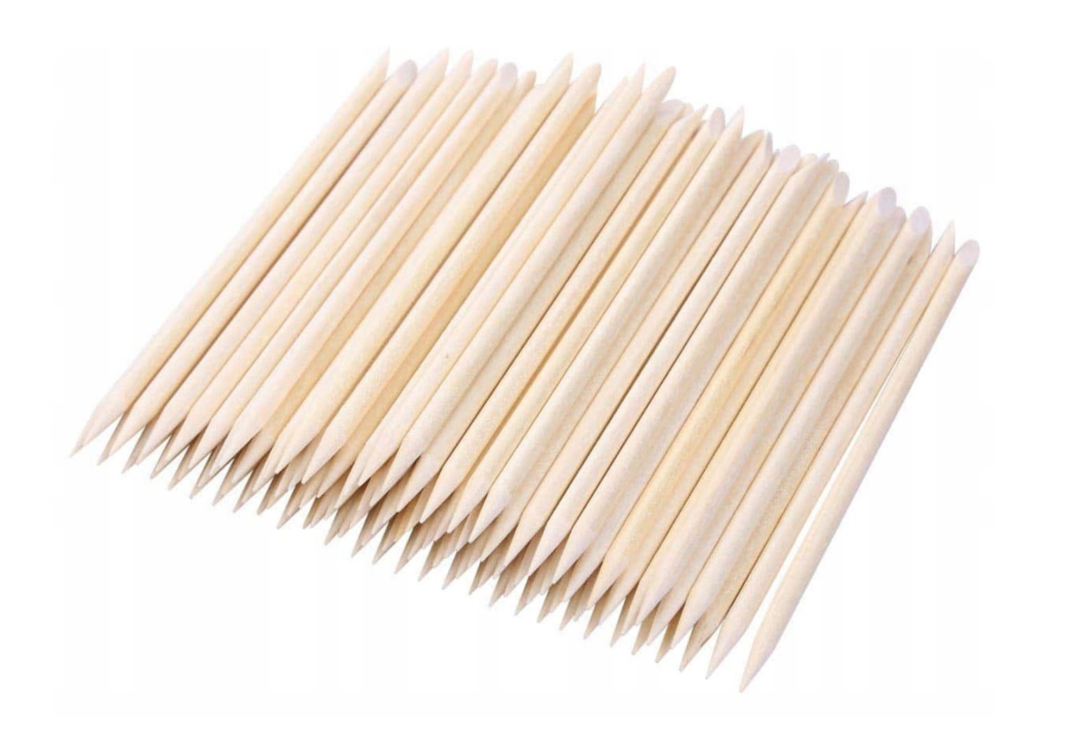 GLAM NAILS - Patyczki do paznokci skórek do manicure dwustronne drewniane 7,5 cm 100 szt