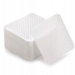 GLAM NAILS - Waciki bezpyłowe perforowane białe 500 szt we folii