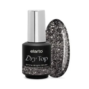 ELARTO - Top hybrydowy Elarto Dry Top Shine Bright Silver z efektem blasku flash 7 ml